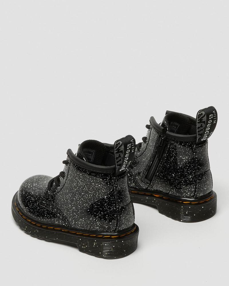 Dr Martens Infant 1460 Glitter Ankle Fritidsstøvler Børn Sort | DK 657YXF